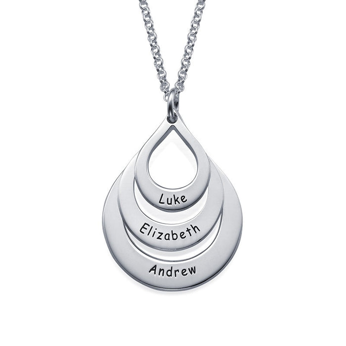 Personalized Water Drop Pendant Necklace