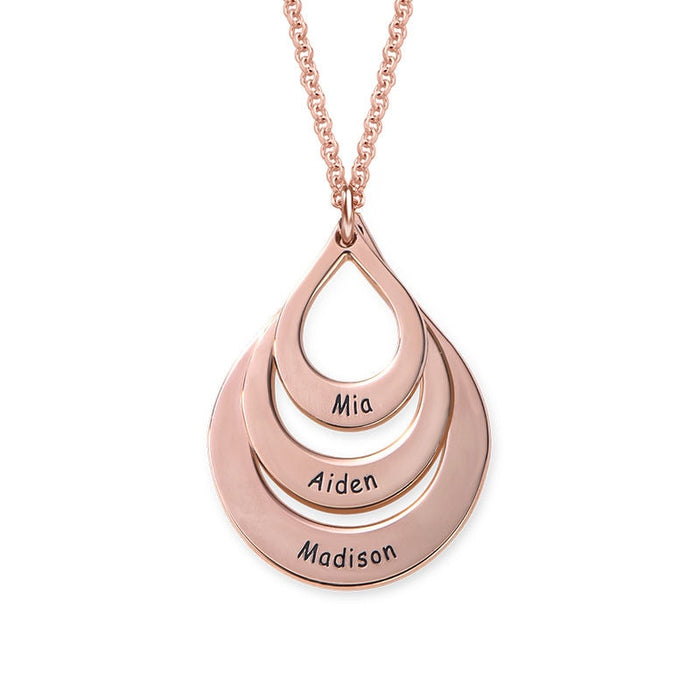 Personalized Water Drop Pendant Necklace