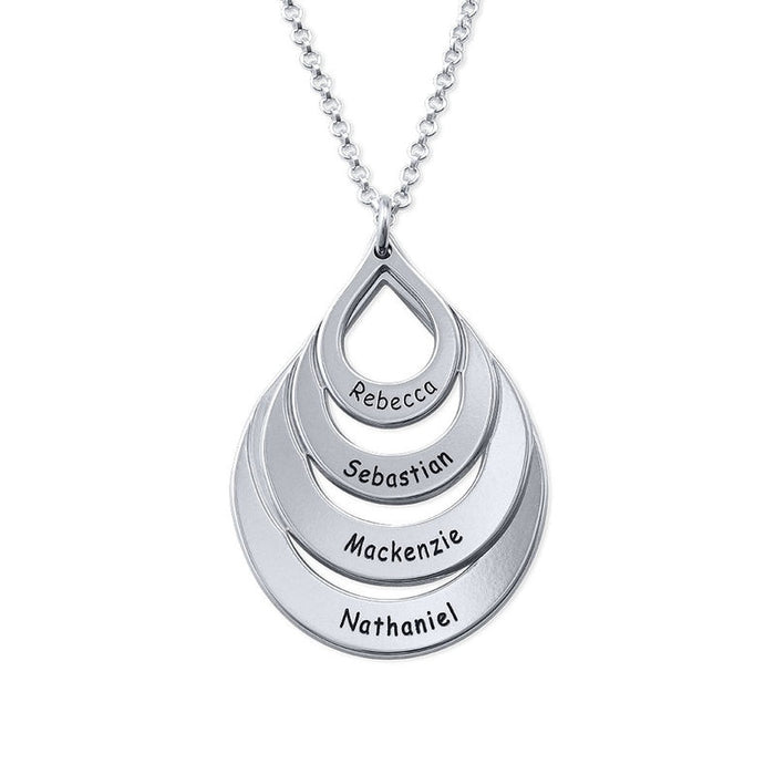 Personalized Water Drop Pendant Necklace