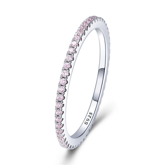 Platinum Plated Eternity Bands Ring