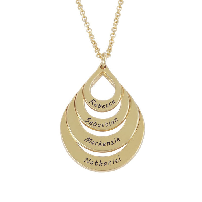 Personalized Water Drop Pendant Necklace