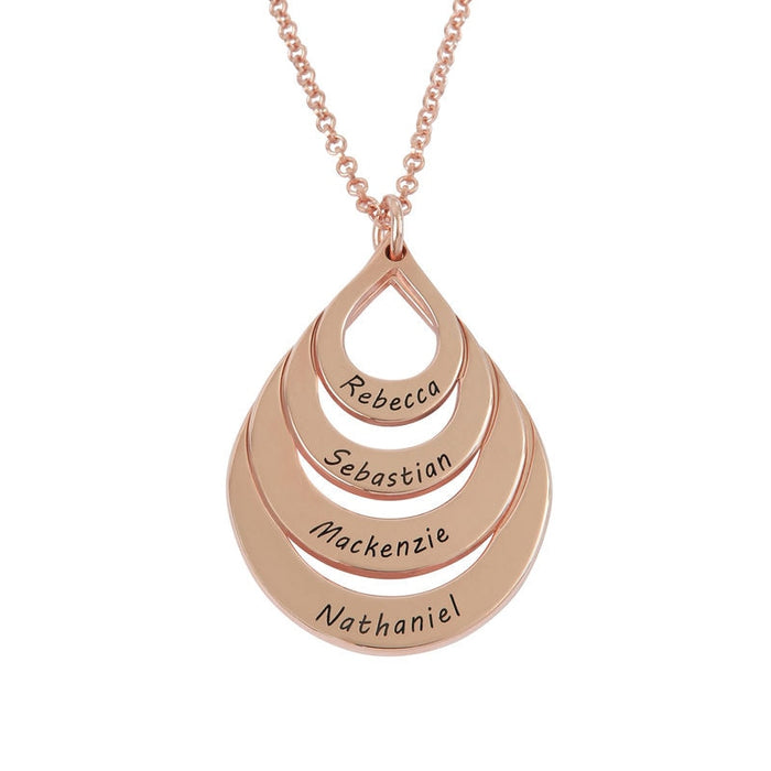 Personalized Water Drop Pendant Necklace