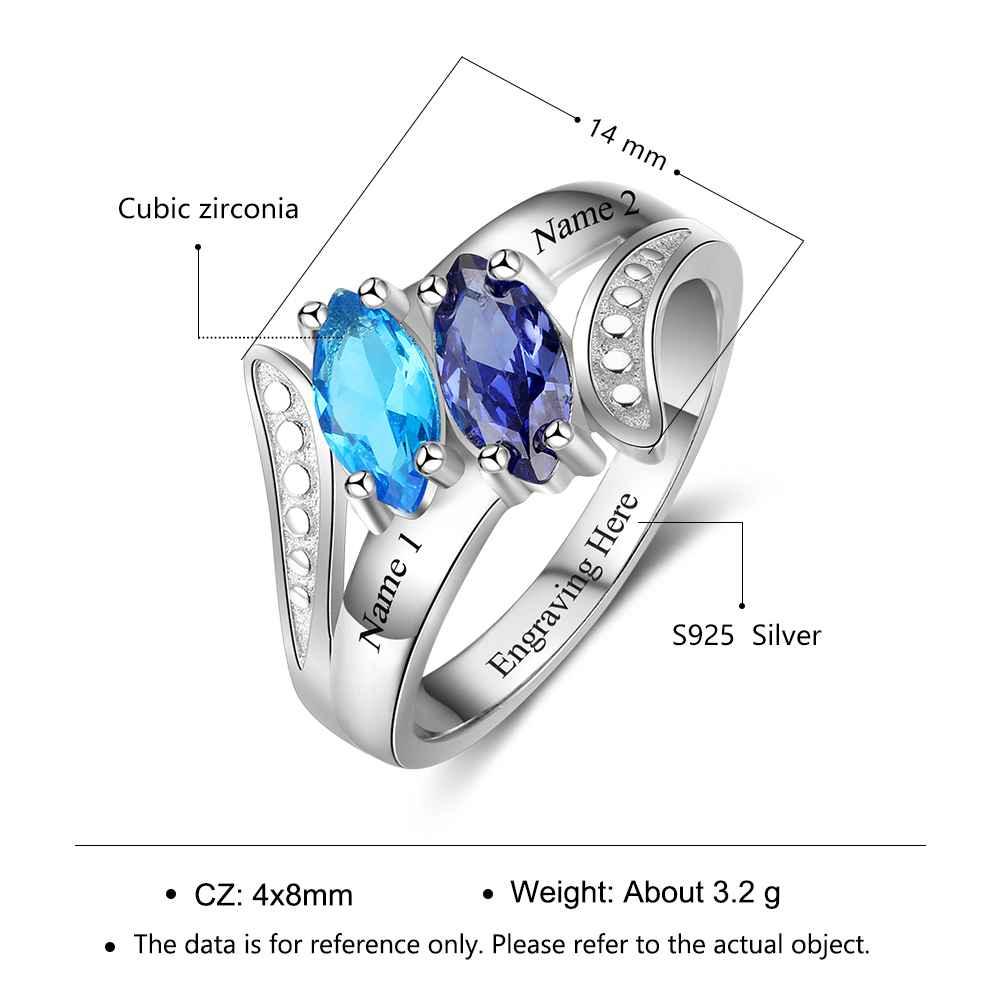 Personalized 925 Sterling Silver Promise Ring - Personalized Jewel