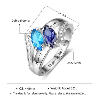 Personalized 925 Sterling Silver Promise Ring - Personalized Jewel
