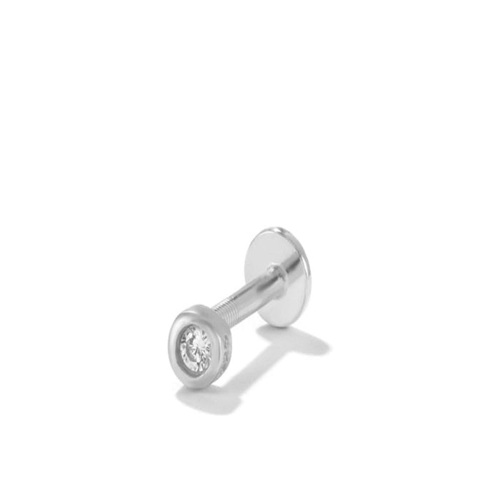 Sterling Silver Piercing Geometric Stud Earring