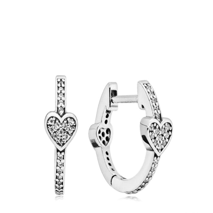 Sterling Silver Charms Sparkling Jewelry Earring