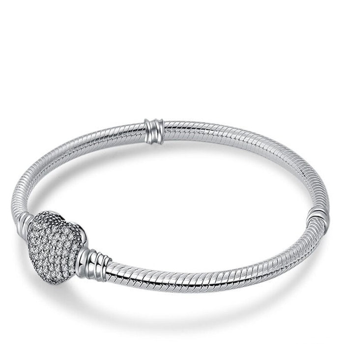 Sterling Silver Sparkling Charms Bracelet