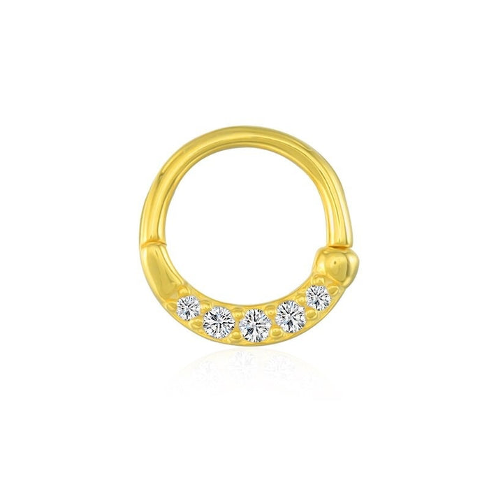 Sterling Silver Zircon Nose Ring For Women