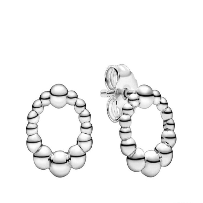 Sterling Silver Charm Double Hoop Earrings For Women