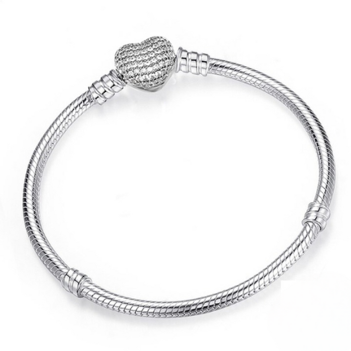 Sterling Silver Classic Charm Chain Bracelet