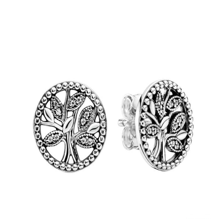 Sterling Silver Charm Double Hoop Earrings For Women