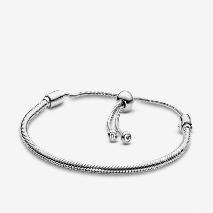 Sterling Charm Chain Bangle Bracelets