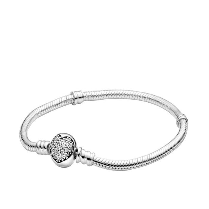 Sterling Silver Classic Charm Chain Bracelet