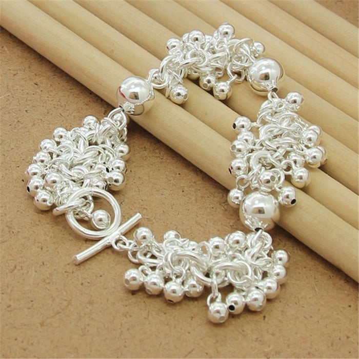 Sterling Silver Charm Jewelry Bracelet For Women