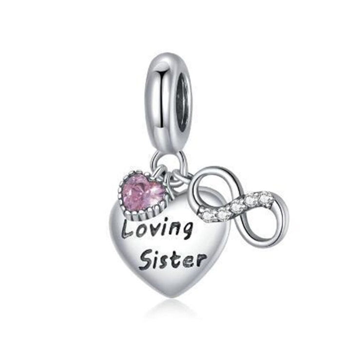 Sterling Silver Zircon Stylish Charm For Girls & Women