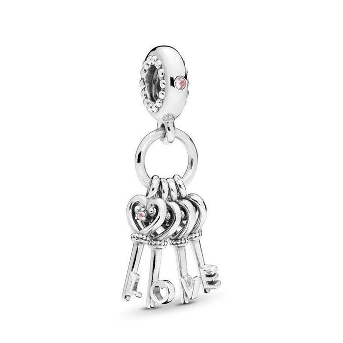 Sterling Silver Zircon Charms For Girls & Women
