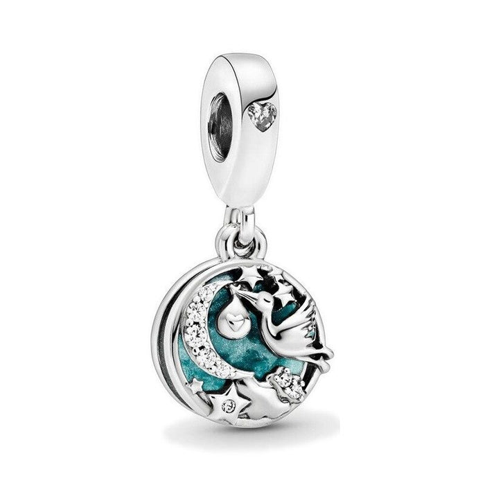 Sterling Zircon Silver Charms For Women & Girls
