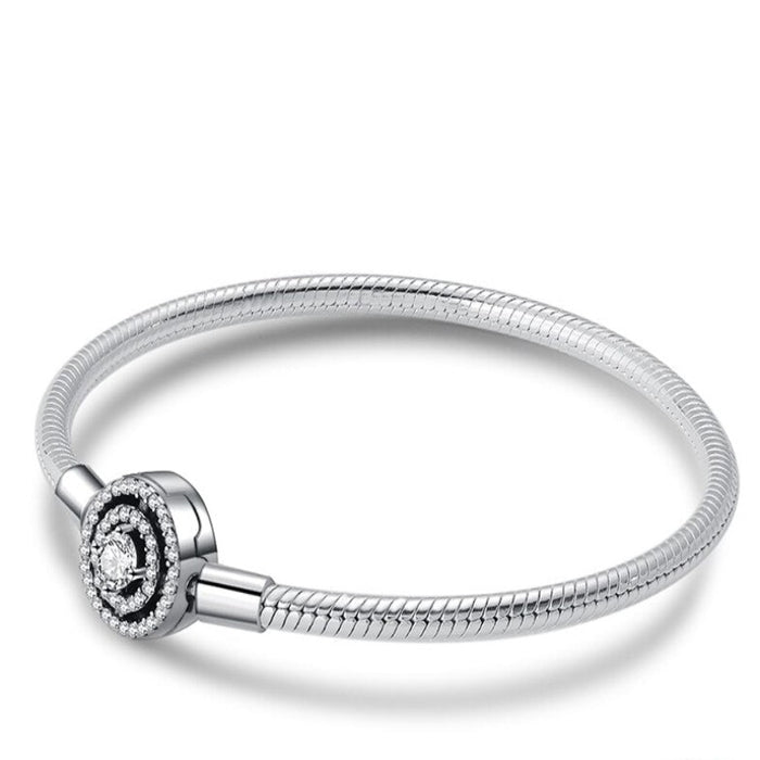 Sterling Silver Round  Bracelet For Women