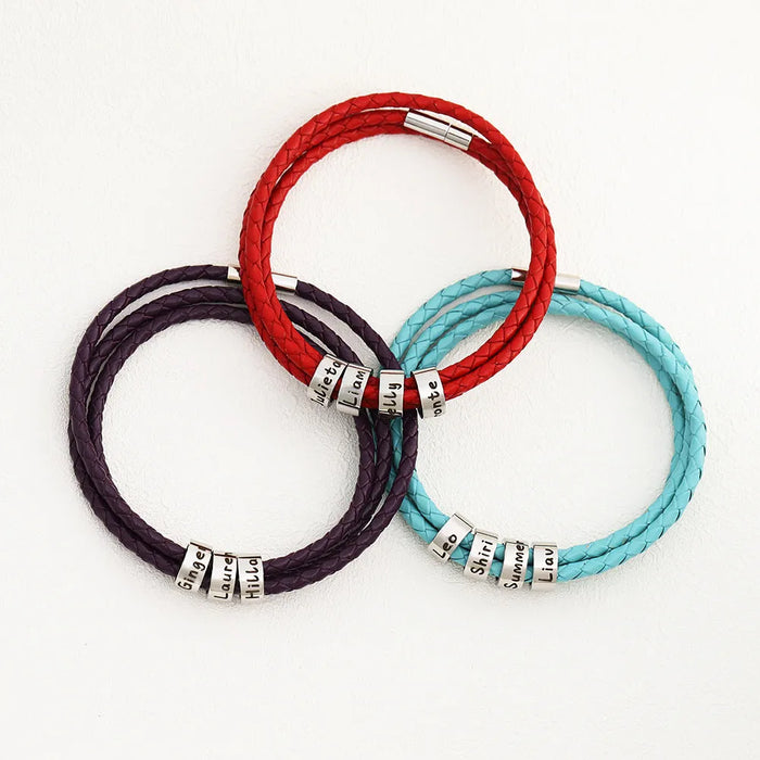 Bracelet With Seven Small Custom Beads