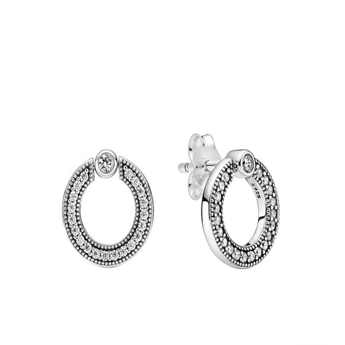 Sterling Silver Pearl Hoop Earrings For Women