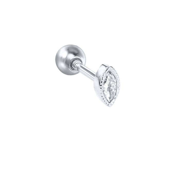 Sterling Silver Zircon Thread Earrings For Women