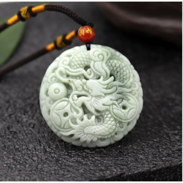 Jade Flowers Bloom and Wealth Pendant