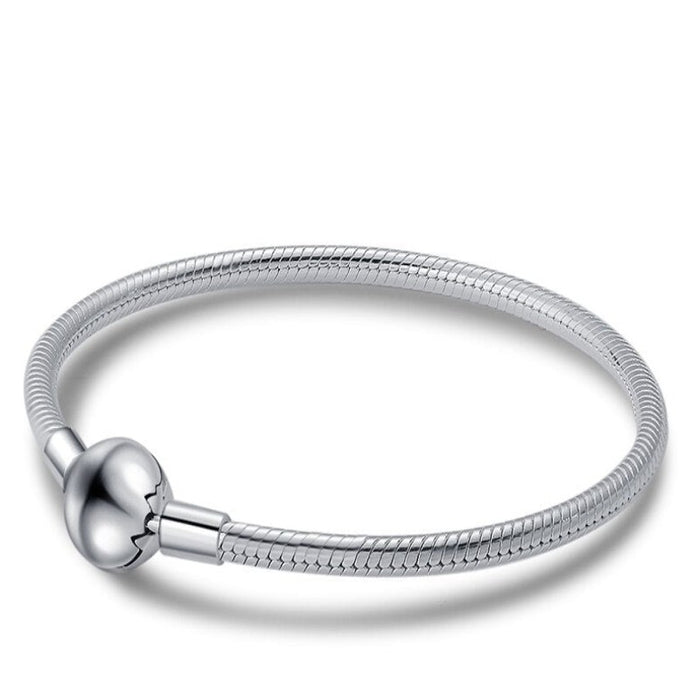 Sterling Silver Round Clasp Bracelet