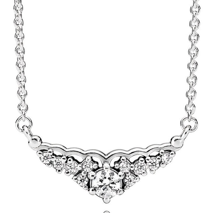 Sterling Silver Sparkling Collier Necklace