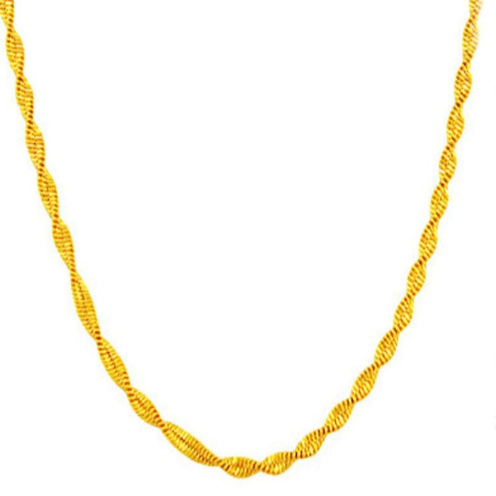 Long Chain Wave Necklace