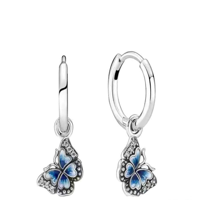 Sterling Silver Sparkling Classic Earrings