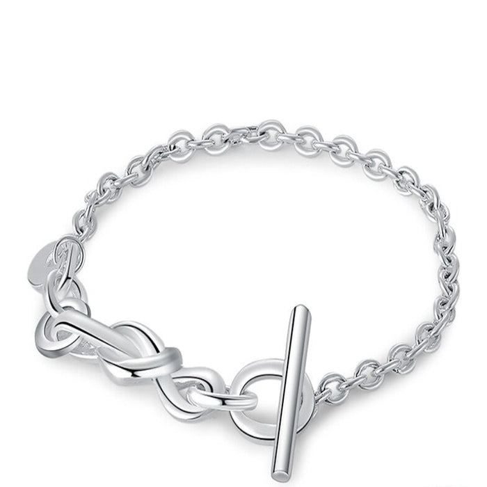 Sterling Silver Charm Women Bracelet