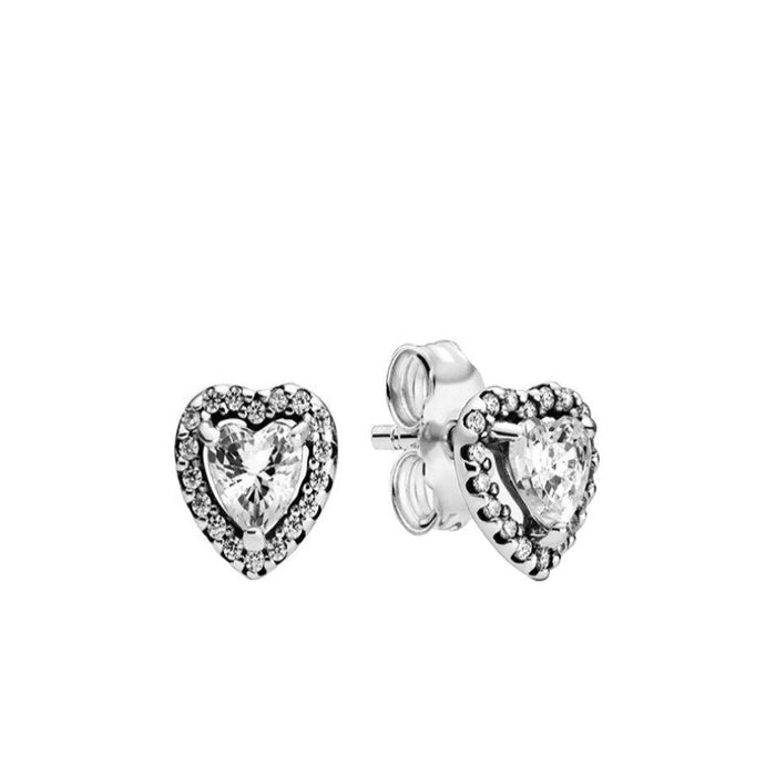 Silver Charm Double Hoop Earrings For Women