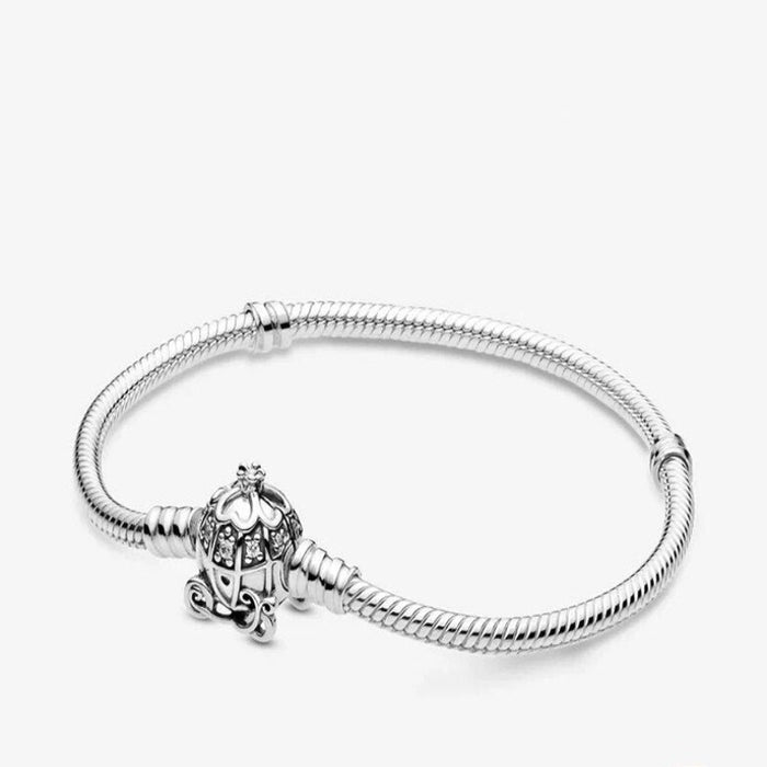 Sterling Charm Chain Bangle Bracelets For Women