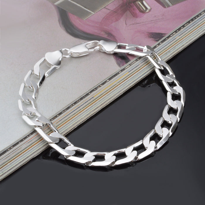 Sterling Sideways Silver Bracelet