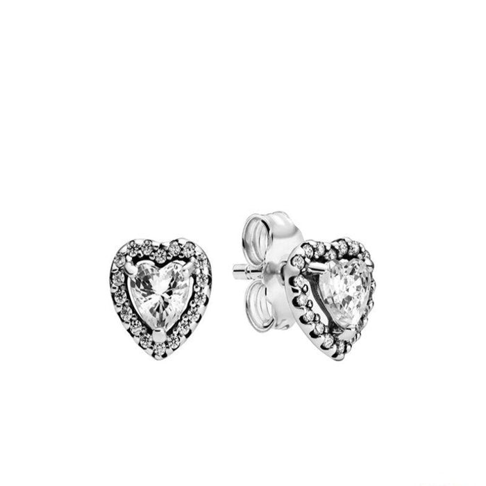 Classic Sterling Silver Sparkling Earrings