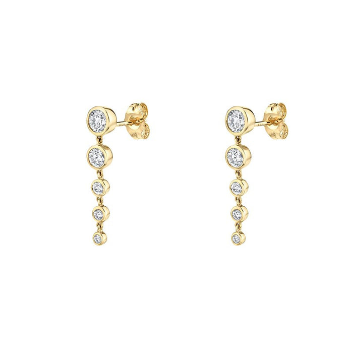 Stud Zircon Hoop Earrings