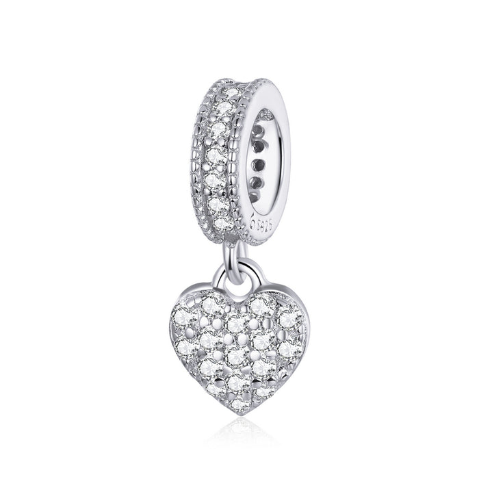 Silver Zircon Jewelry Charm For Women
