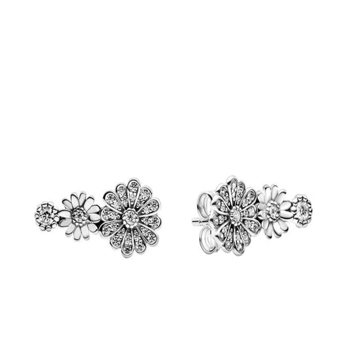 Classic Sterling Silver Sparkling Earrings