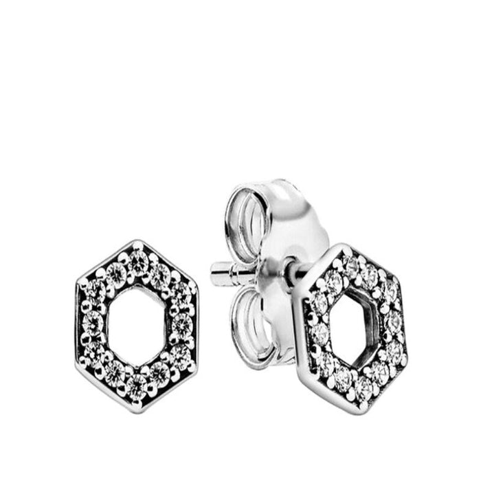 Classic Sterling Silver Sparkling Earrings