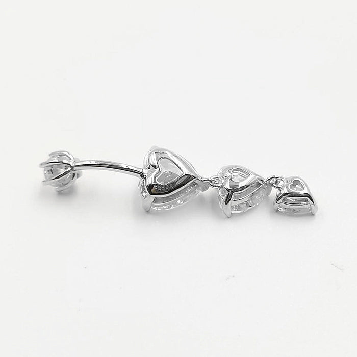 Sterling Silver Zircon Belly Button Rings