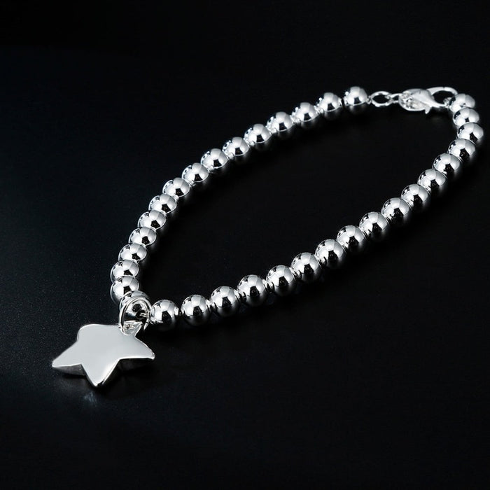 Sterling Silver Chain Star Pendant Bracelets