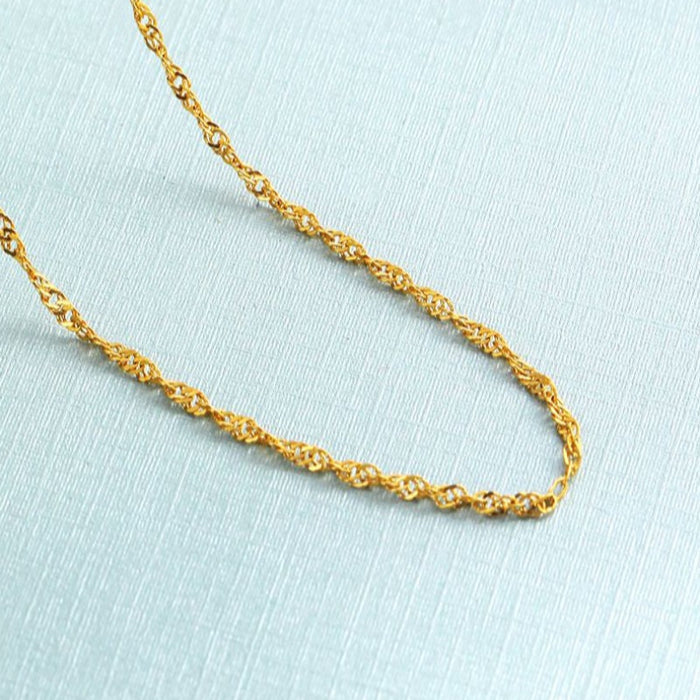 Long Chain Wave Necklace
