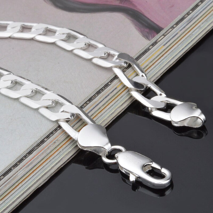Sterling Sideways Silver Bracelet