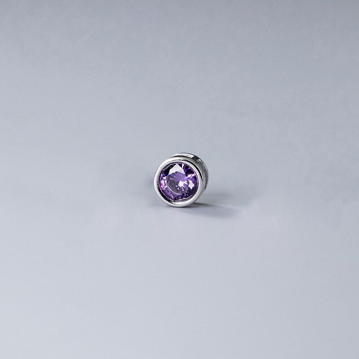 Sterling Silver Round Stone Pendant