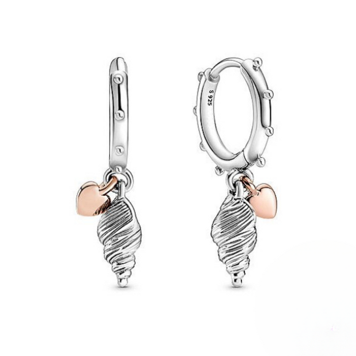 Zircon Silver Stud Hoop Earrings For Women