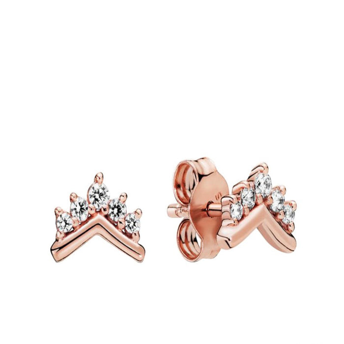 Silver Sparkling Charms Jewelry Women Earring