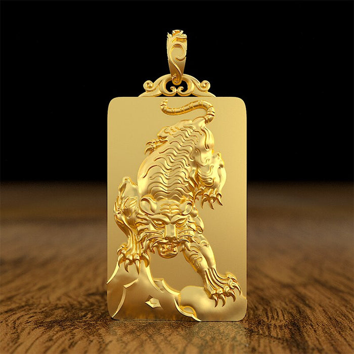 Men's Zodiac Mountain Tiger Pendant