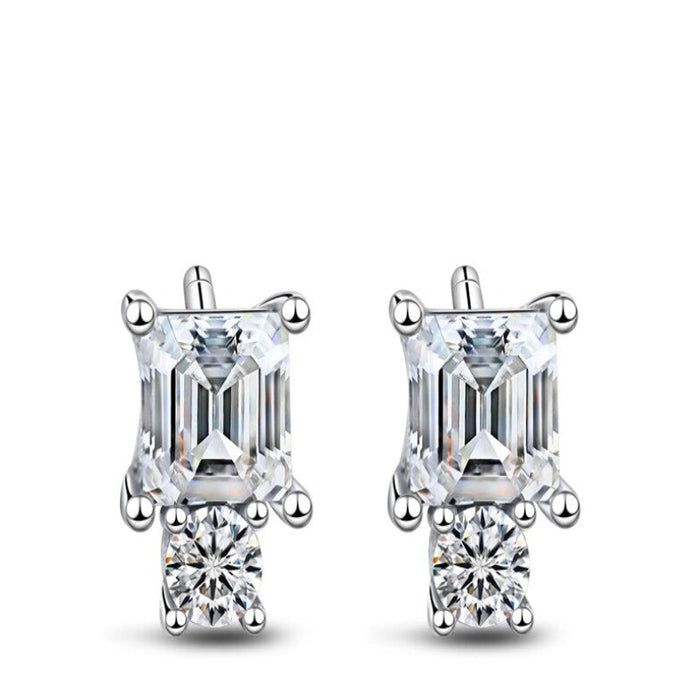 Sterling Silver Charm Double Hoop Earrings For Women
