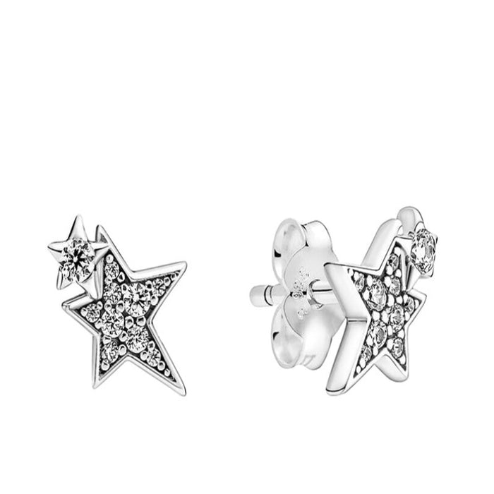 Sterling Silver Charms Sparkling Earring