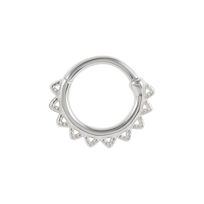Silver Crystal Nose Hoop Ring For Women